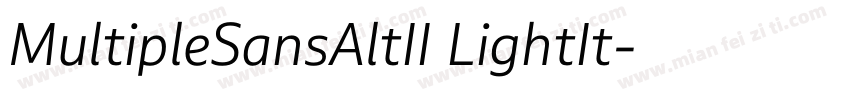 MultipleSansAltII LightIt字体转换